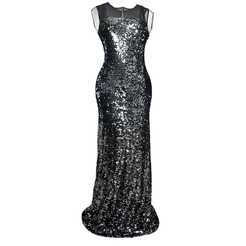 BCBGMAXAZRIA ‘Gladys’ Sleeveless Sequin Embellished Gown, Xs ERAS TOUR